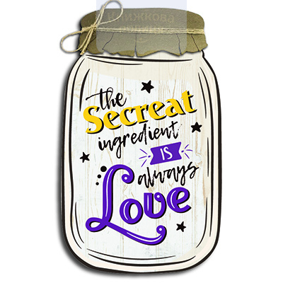 Декоративна банка The sekreat ingredient is always love / біла