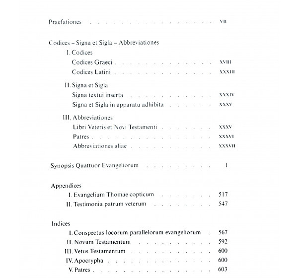 Synopsis Quattuor Evangeliorum. Синопсис чотирьох Евангелій грецькою мовою